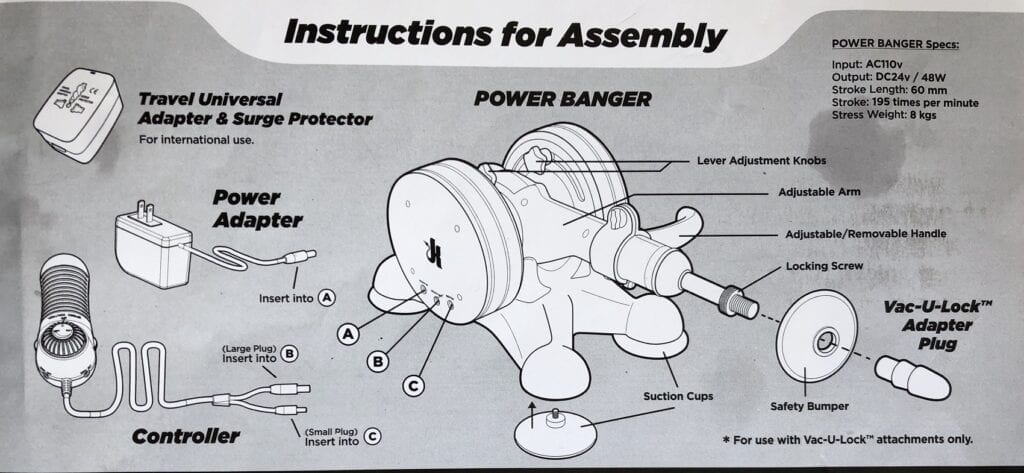 Doc Power Banger fucking machine included parts