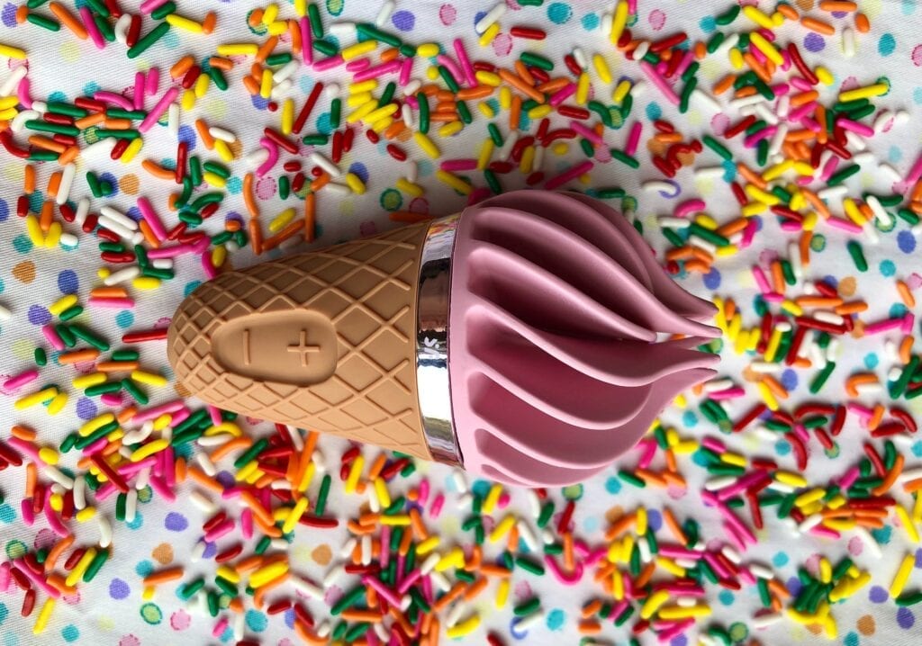 Satisfyer Sweet Treat review rotating vibrator ice cream cone vibrator sprinkles