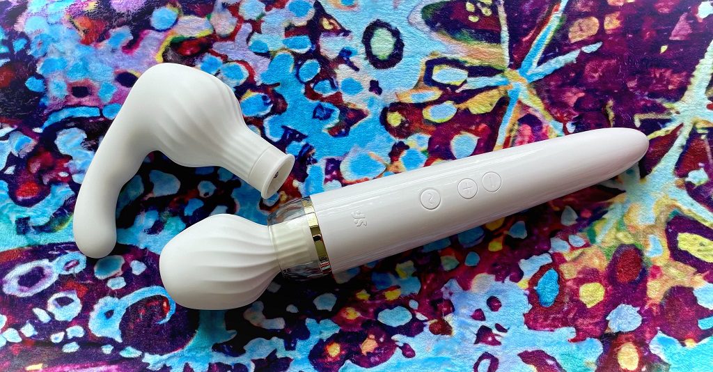 Satisfyer Double Wand-er vibrator review, with 2 interlocking heads
