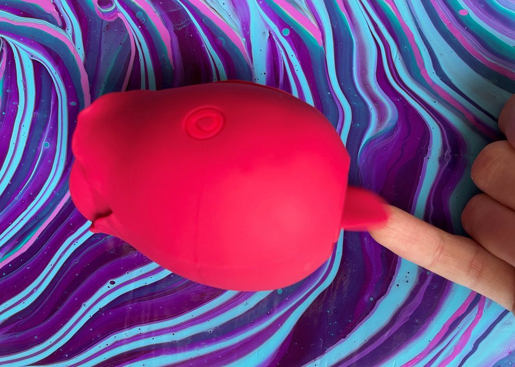 Blossom rose vibrator with flicking tongue