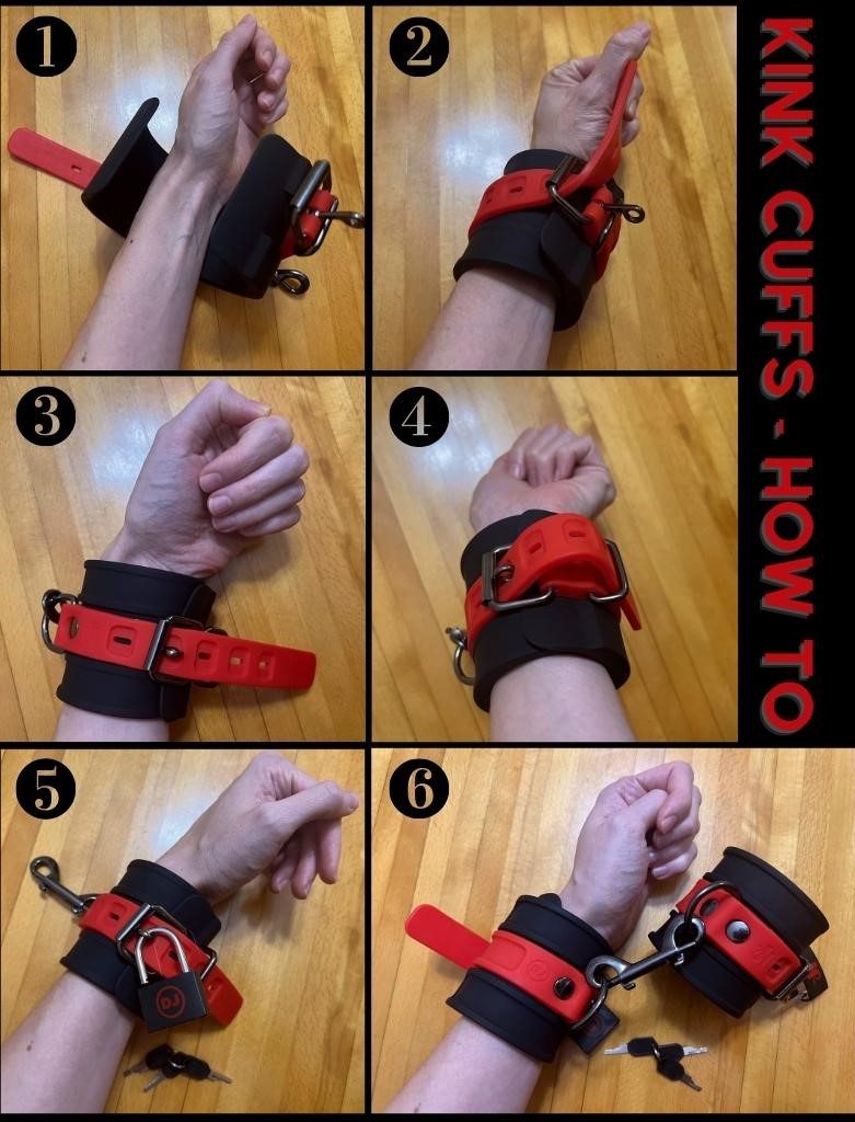Silicone kink cuffs - how to put on, steps