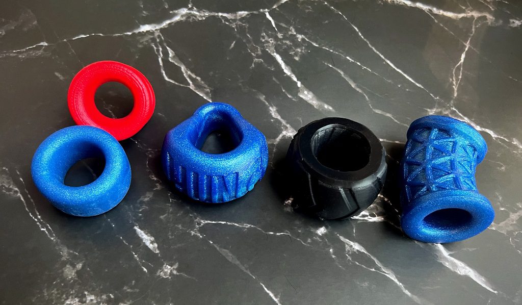 Oxballs ball stretcher silicone lineup, Balls-T, Neo, Hung, Grinder, Morph