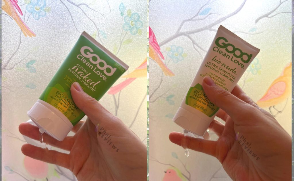 Good clean Love Almost Naked aloe vera lubricant vs. Good clean Love BioNude thickness