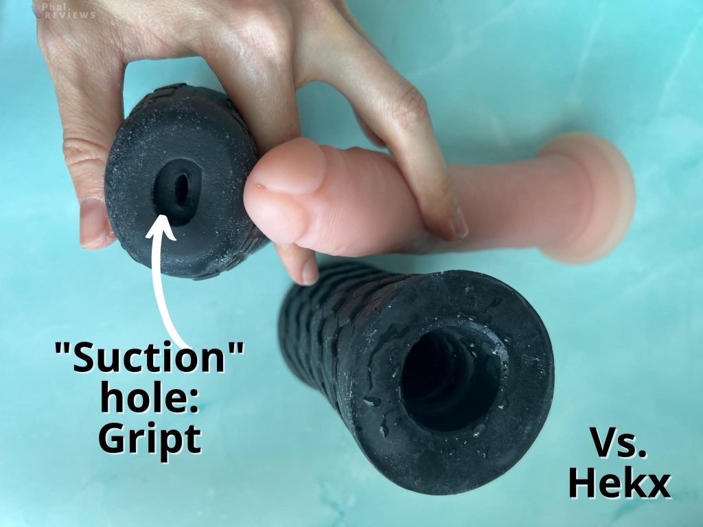 Gript penis masturbator suction hole