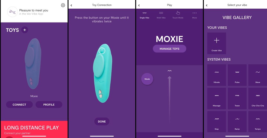 We-Connect app - WeVibe Moxie+