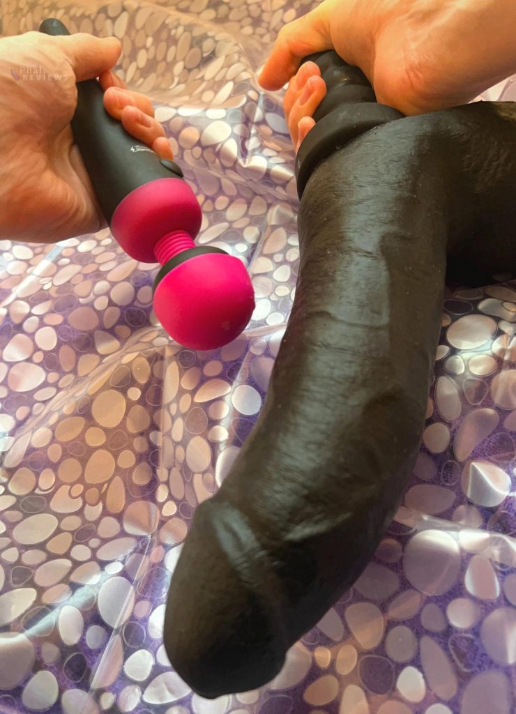 Boneyard dildo with handle - for clitoral stimulation, with PalmPower Recharge vibrator