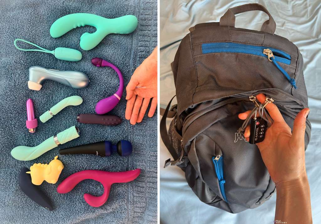 How to hide sex toys - travel lock backpack
