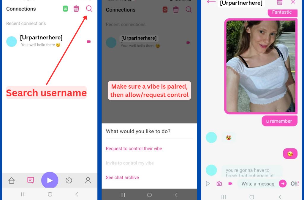 OhMiBod app - how to connect long-distance vibrator control