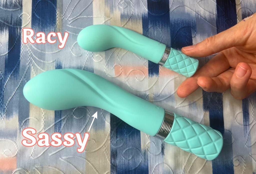 Pillow Talk Racy vs. Pillow Talk Sassy size - quiet, discreet vibrators