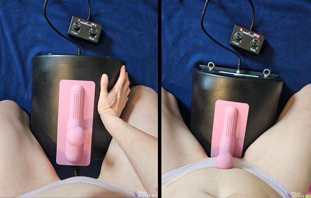 Motorbunny sybian vibrator attachment with remote control knobs