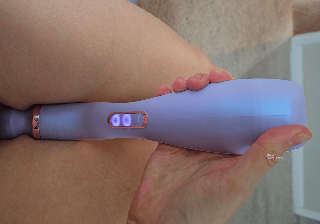 Wellness Eternal Wand vibrator review - how to position