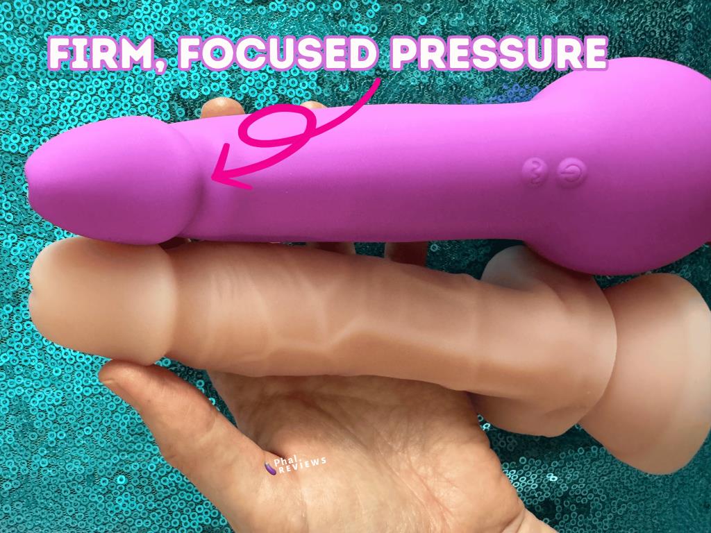Firm, focused pressure IMpressions New York review - G-spot stimulation rotating thrusting dildo