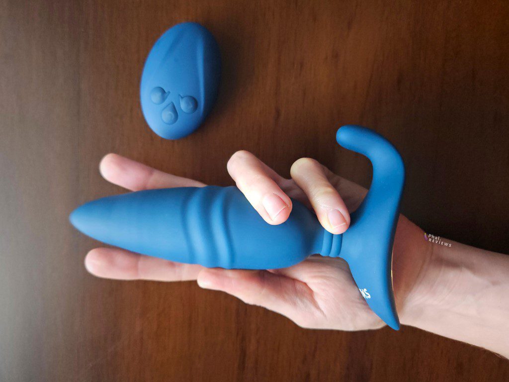 RC Remote Control Thrusting Vibrating Butt Plug with hand