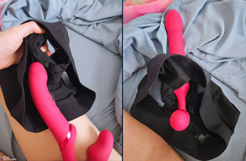Strapless strap-on how-to pass-through O-ring harness