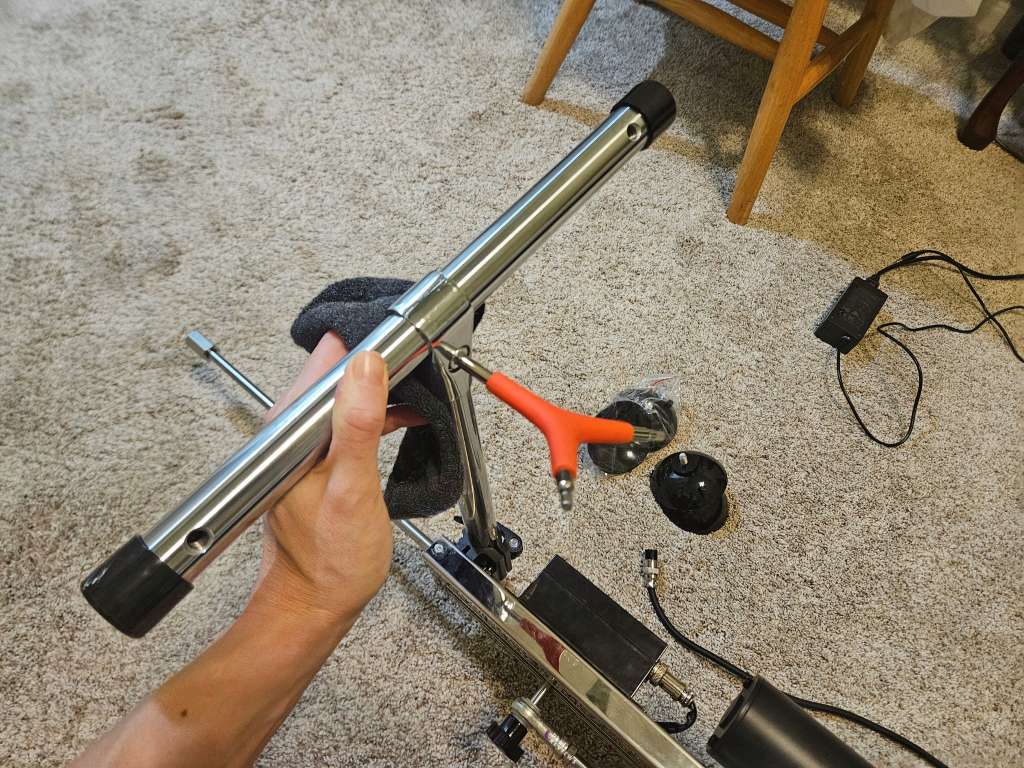 Tightening Solina bracket with included hex tool.