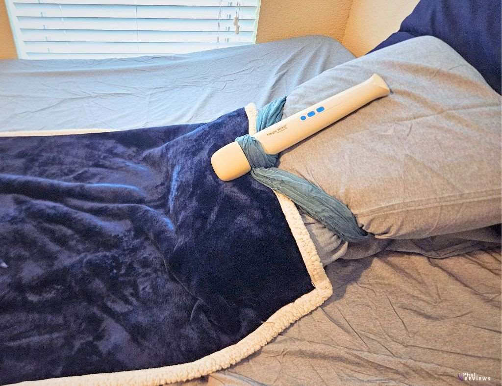 Magic Wand vibrator how to position #5 grind on pillow