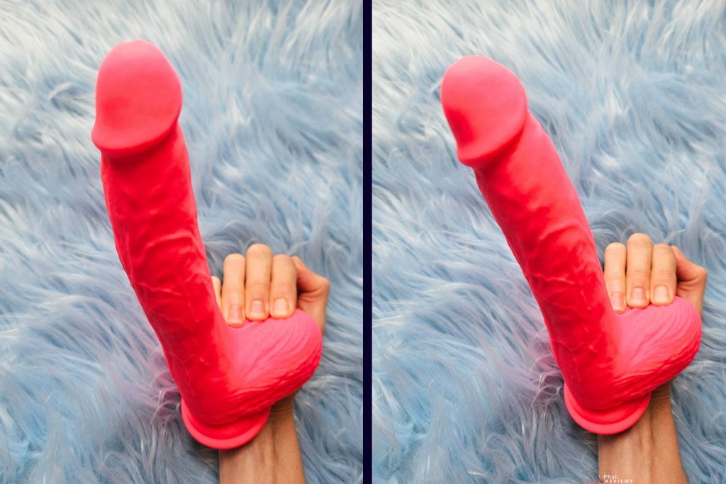 Rumbling & Thrusting Silicone Stud screwing dildo hand in hand