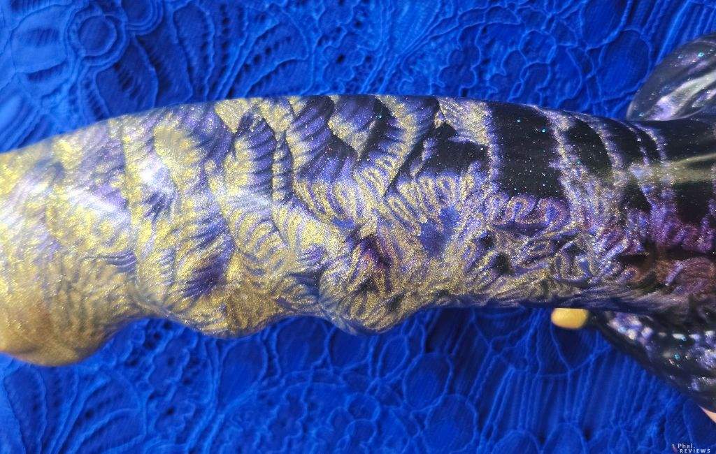 Uberrime Big Damn Alien dildo featured marbling