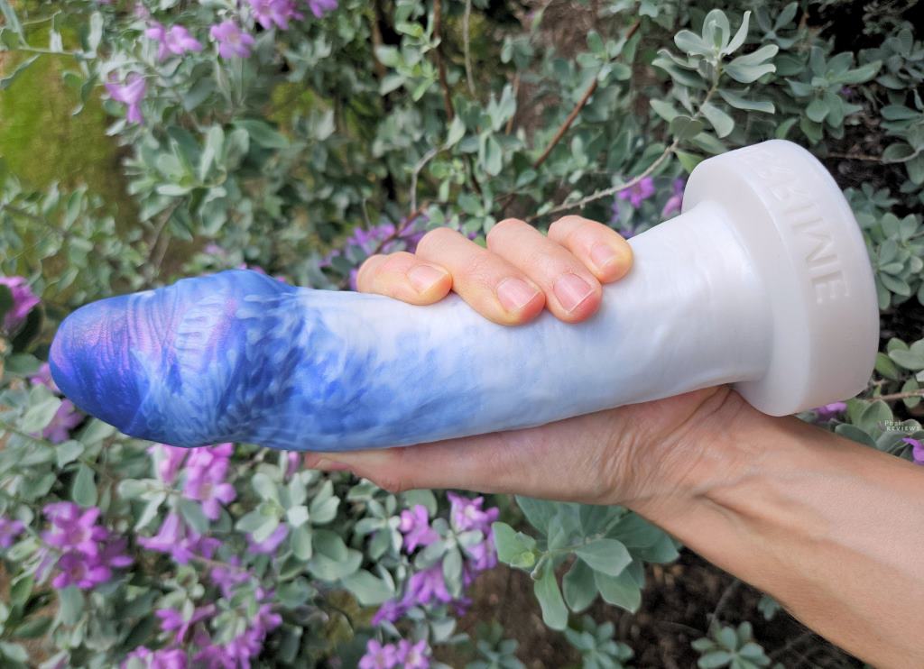 Uberrime Reservo large uncut dildo artisan marbled silicone