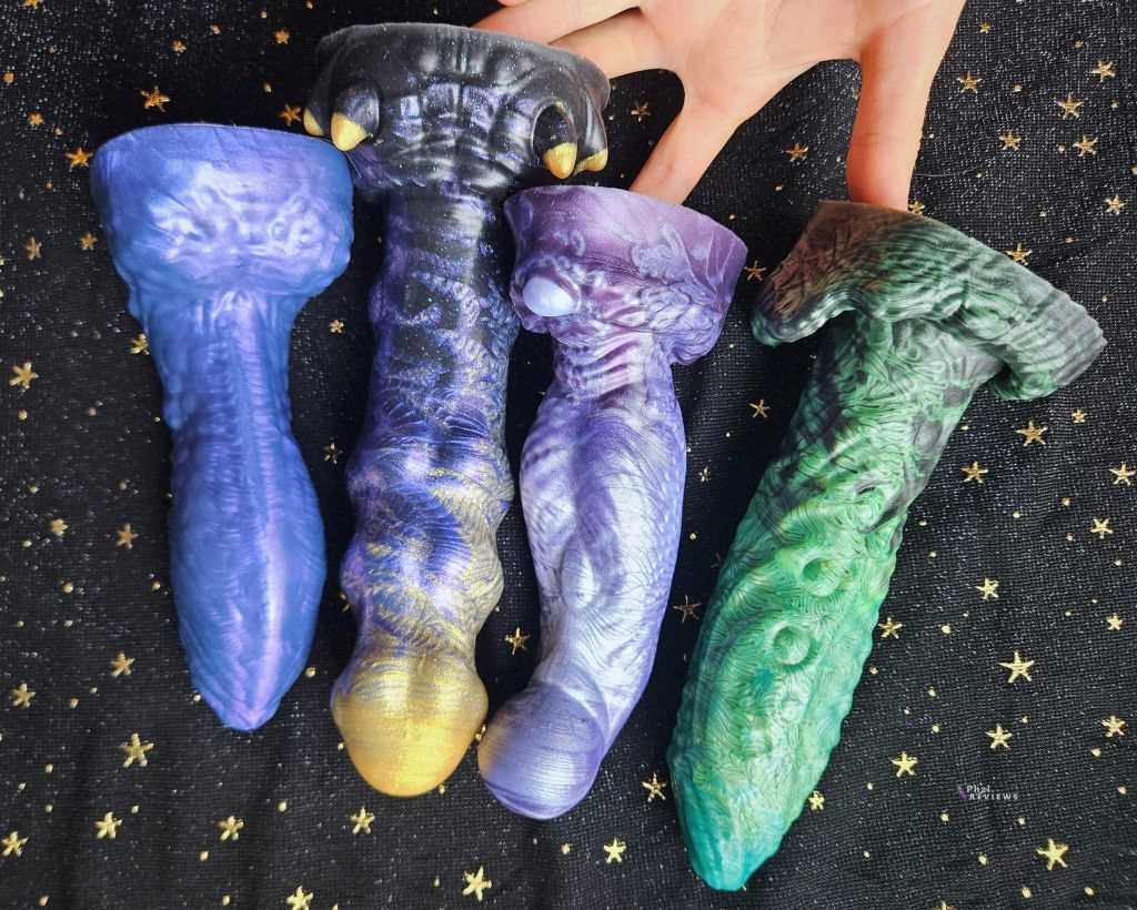 Uberrime alien dildo sex toys 4 silicone dildos PR