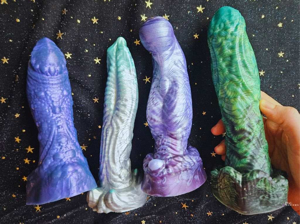 Uberrime alien dildo sex toys 4 silicone dildos