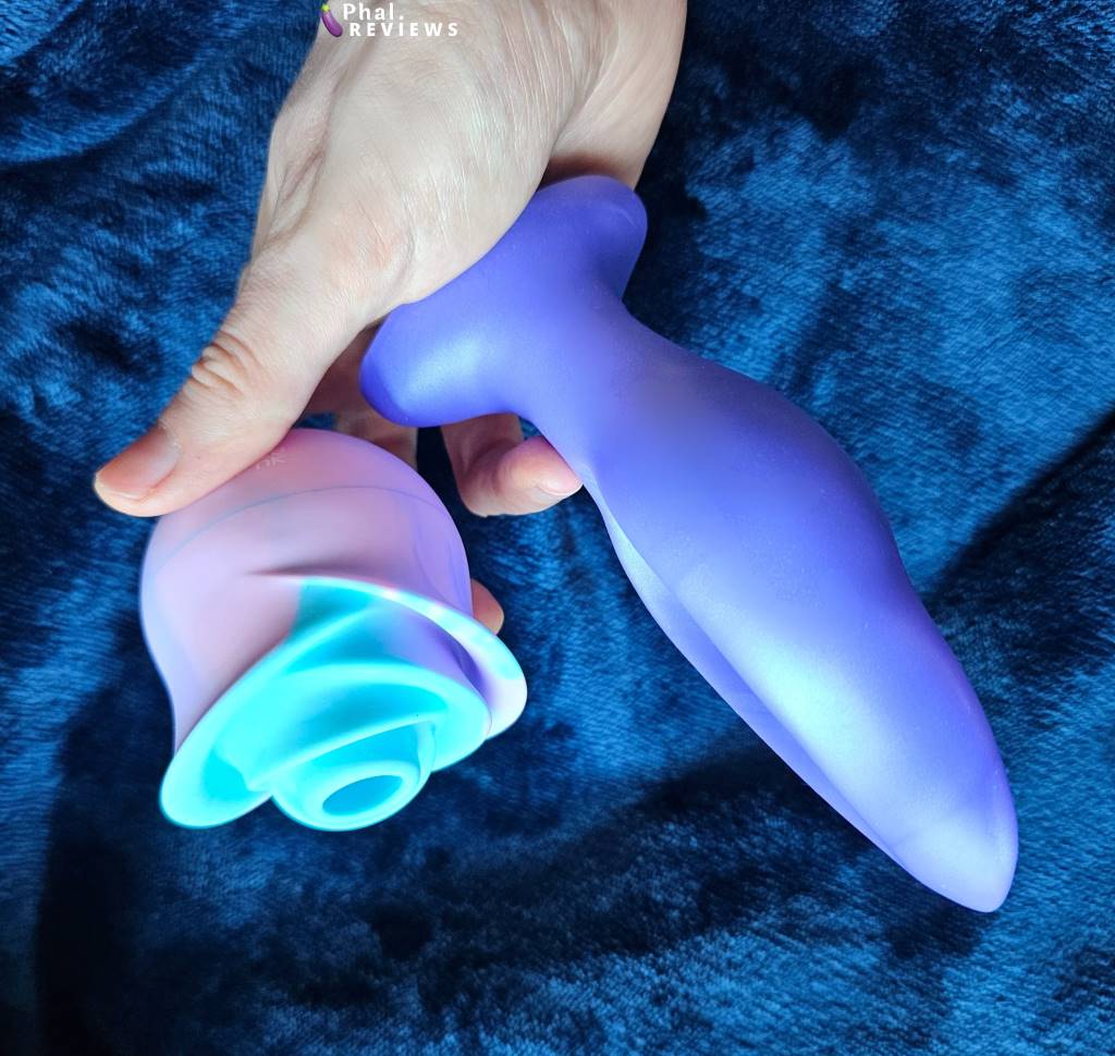 Viben Zen Rose pair with G squeeze pussy plug in super soft silicone, medium size